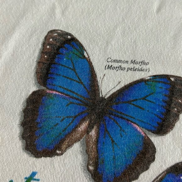 Vintage 90s Butterfly Identification Costa Rica Tee Tucan Tico Wildlife … - Picture 10 of 15